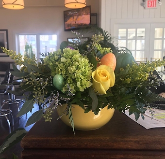 Hydrangea , mixed flowers , eggs